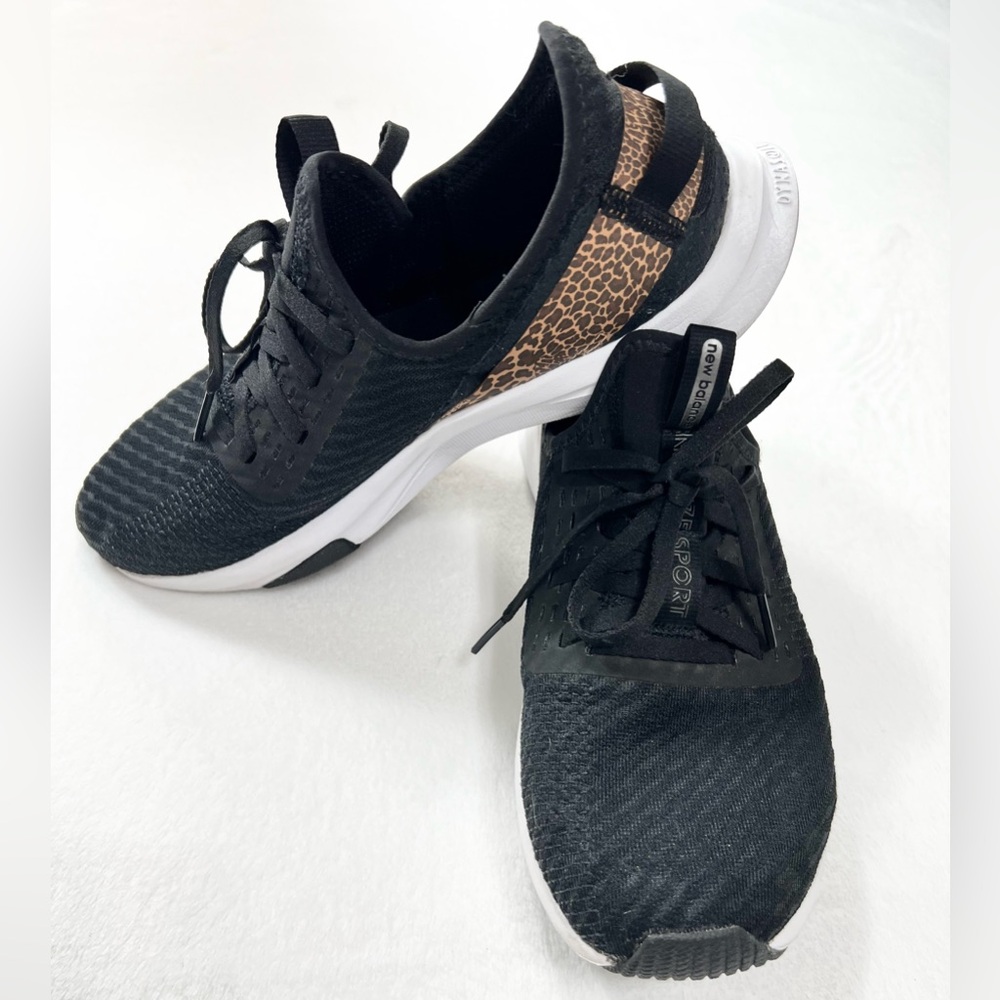 New Balance Nergize Sport Women’s Athletic Shoes Black/Leopard size 9D Wide